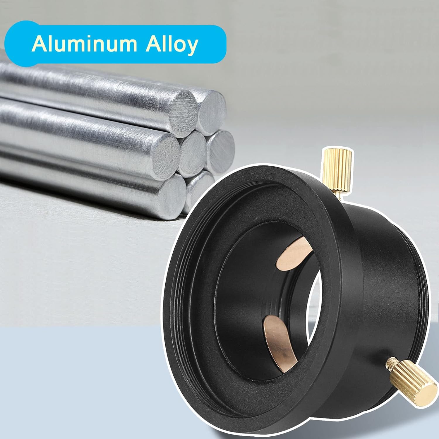 Detalle de Svbony SA404 Adapter M48 auf M42 (1,25-Zoll-Schnittstelle) für SV41-Spektive aus Aluminium