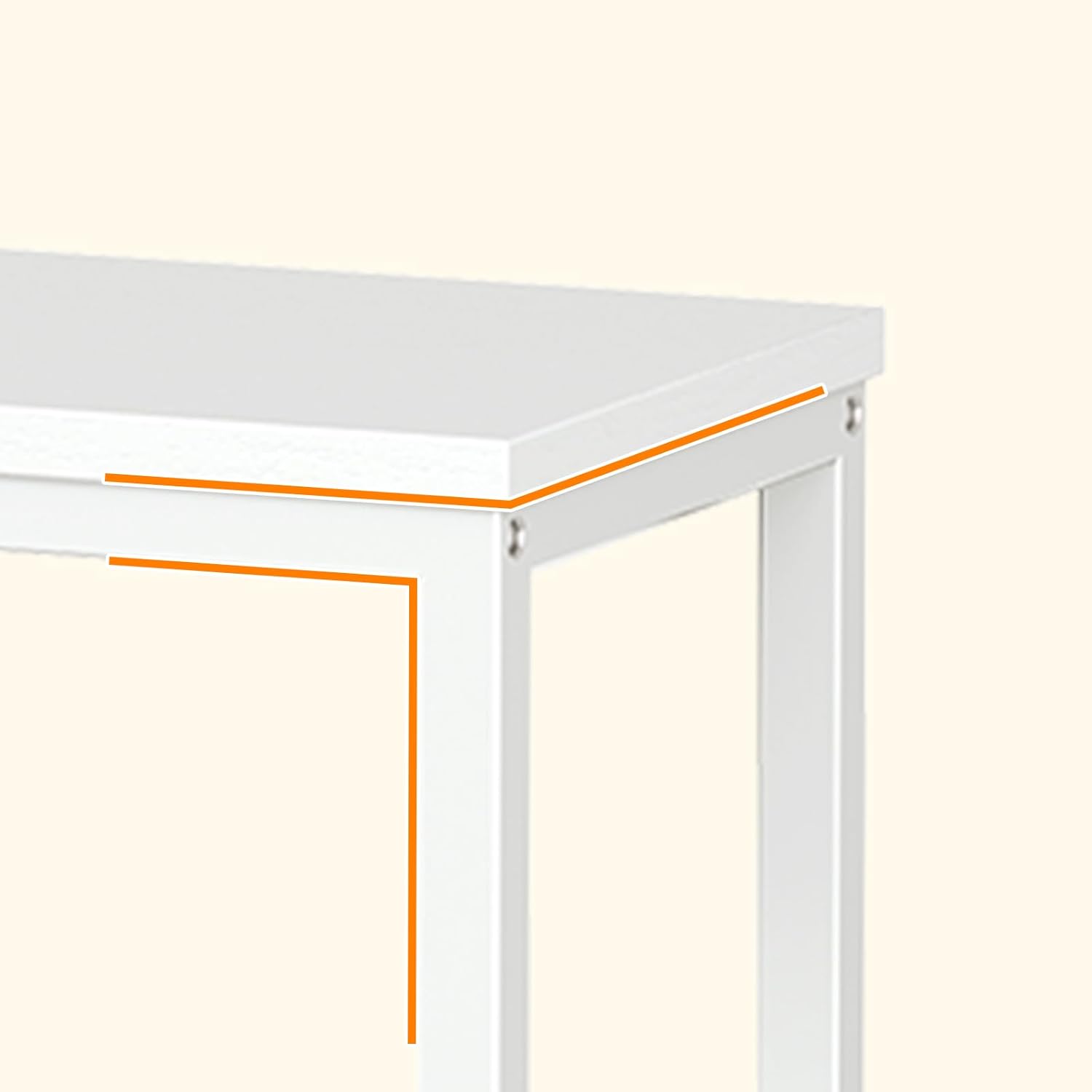 Detalle de HOOBRO Table Console étroite avec étagère – 75 x 22 x 75 cm, blanc EWW22XG01