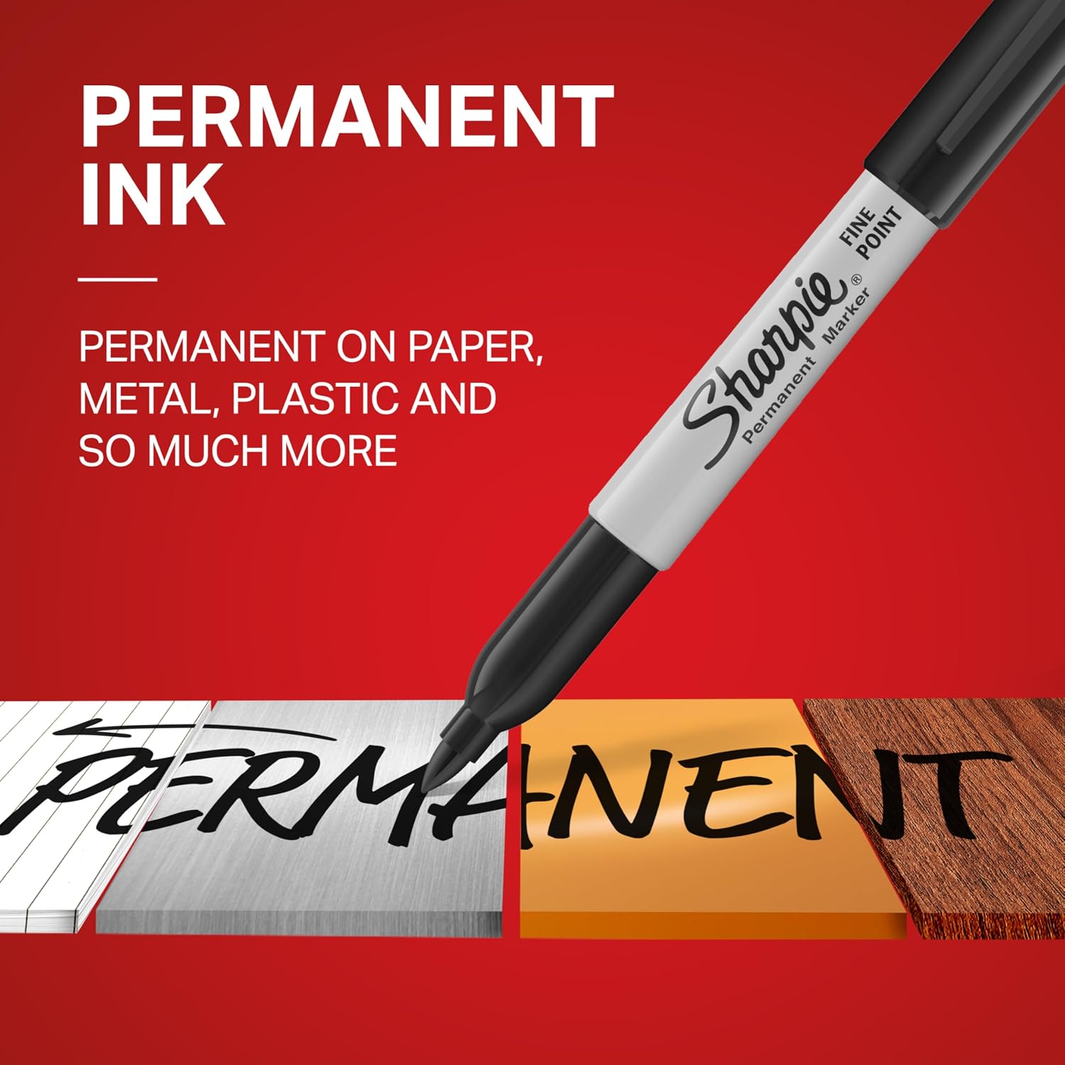 Detalle 2 de Sharpie Permanent Markers, Fine Tip, Black (12 Count) – Quick Drying, Fade Resistant