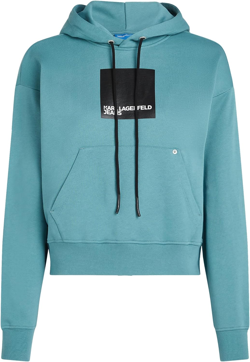 Detalle de Karl Lagerfeld Jeans Donna Regular Logo Hoodie – stile urbano-elegante in Brittany Blue