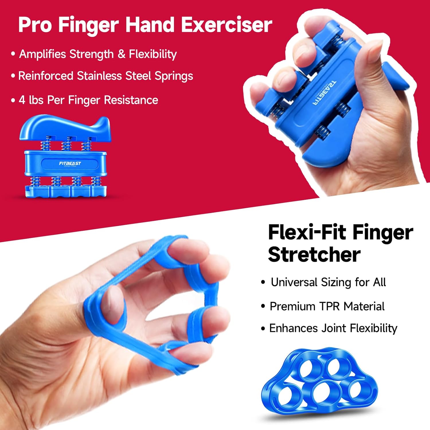 Thumbnail 2 de FitBeast Grip Strengthener Kit 5-pack 🏋