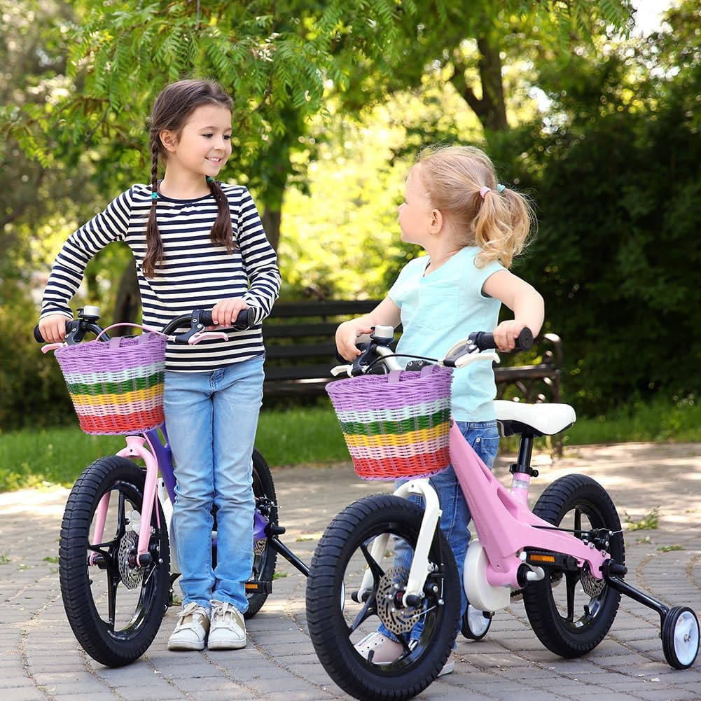 Thumbnail 6 de flintronic Kids Bike Basket Handwoven Cycle Basket for Children