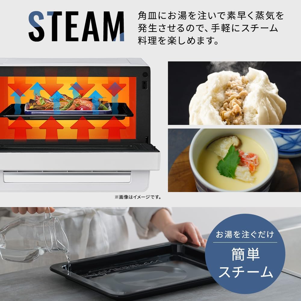 Detalle 1 de アイリスオーヤマ PMO-F1812 スチームオーブンレンジ 18L・自動メニュー47種類