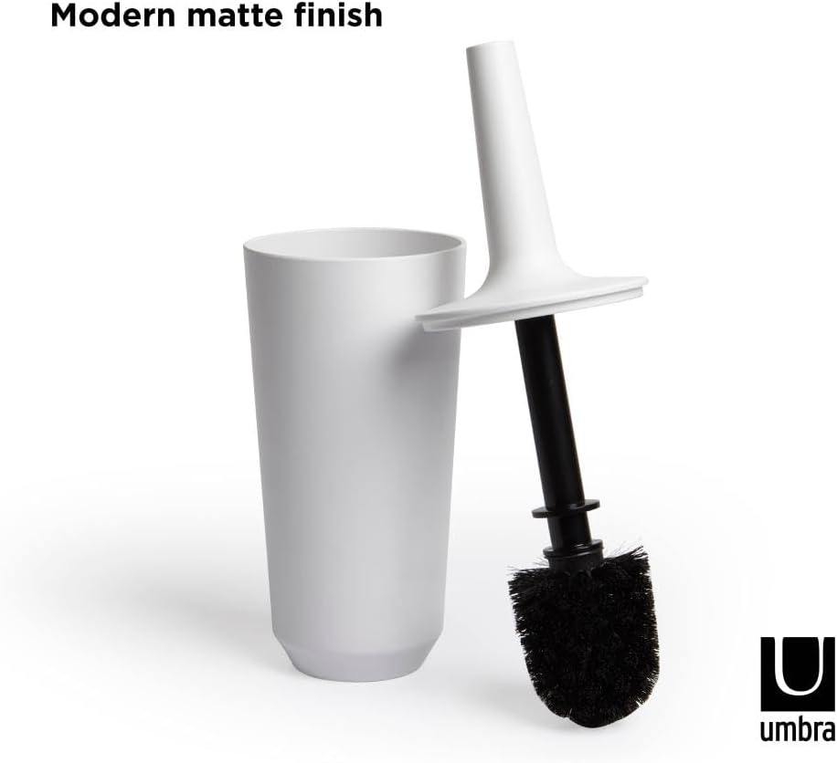 Detalle de Umbra Corsa scopino per wc con portascopino in melamina bianco