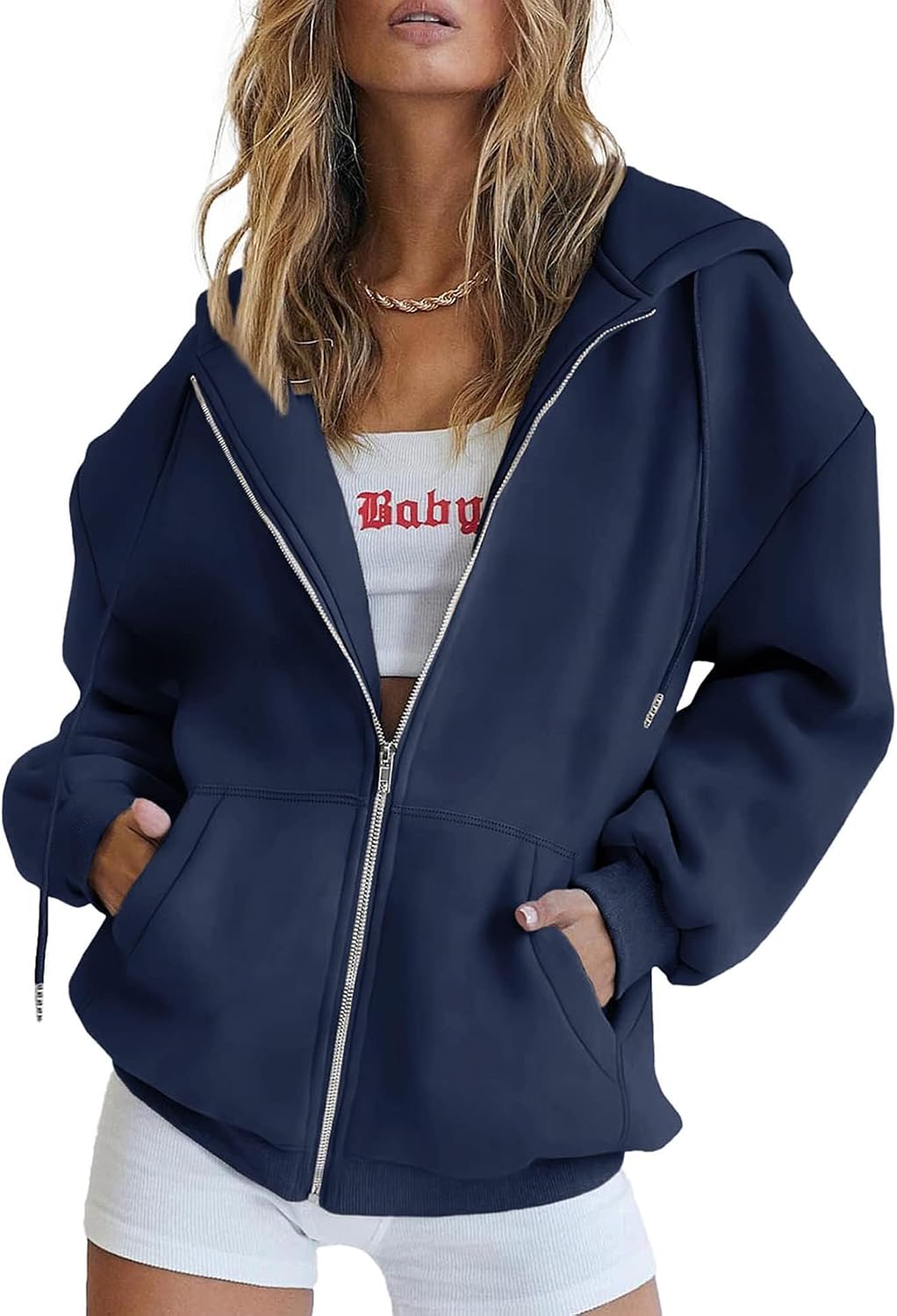 Detalle de PRETTYGARDEN 2026 Zip Up Y2K Hoodie 1 Size Guide