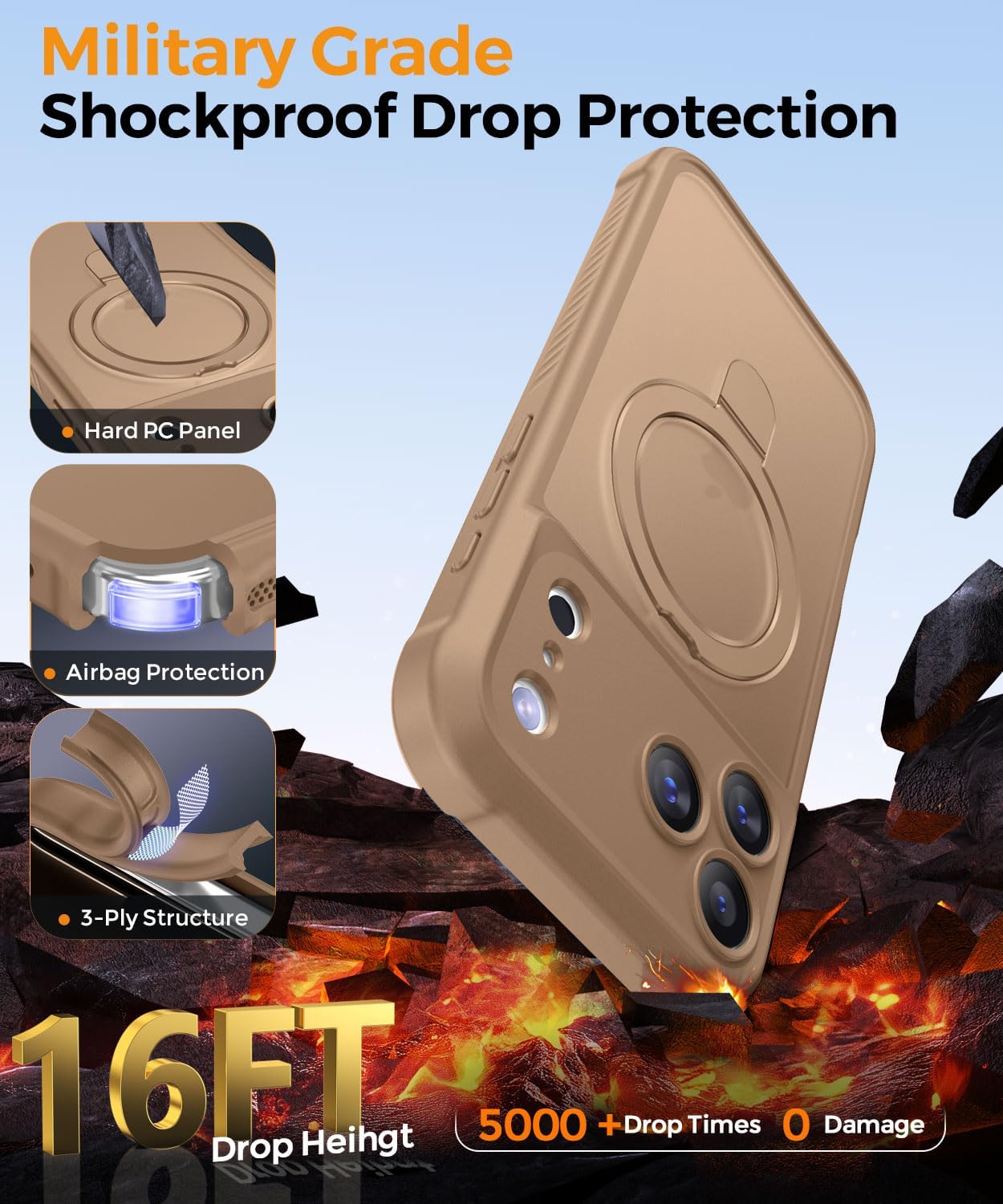 Thumbnail 4 de MOCCA Design Case for iPhone 17 Pro Max with MagSafe and Invisible Magnetic Ring Stand