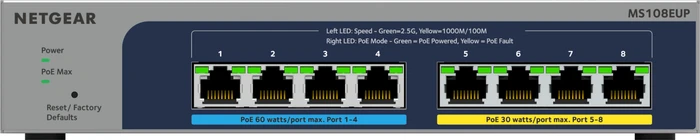 Thumbnail 1 de Netgear MS108EUP Multi-Gigabit-Switch mit 8 Ports, PoE und PoE++ (Ultra60)