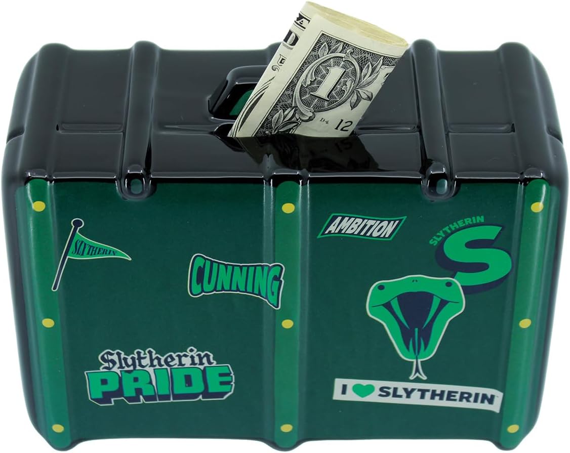 Detalle 2 de Enesco Slytherin Coin Bank, 4.5-Inch