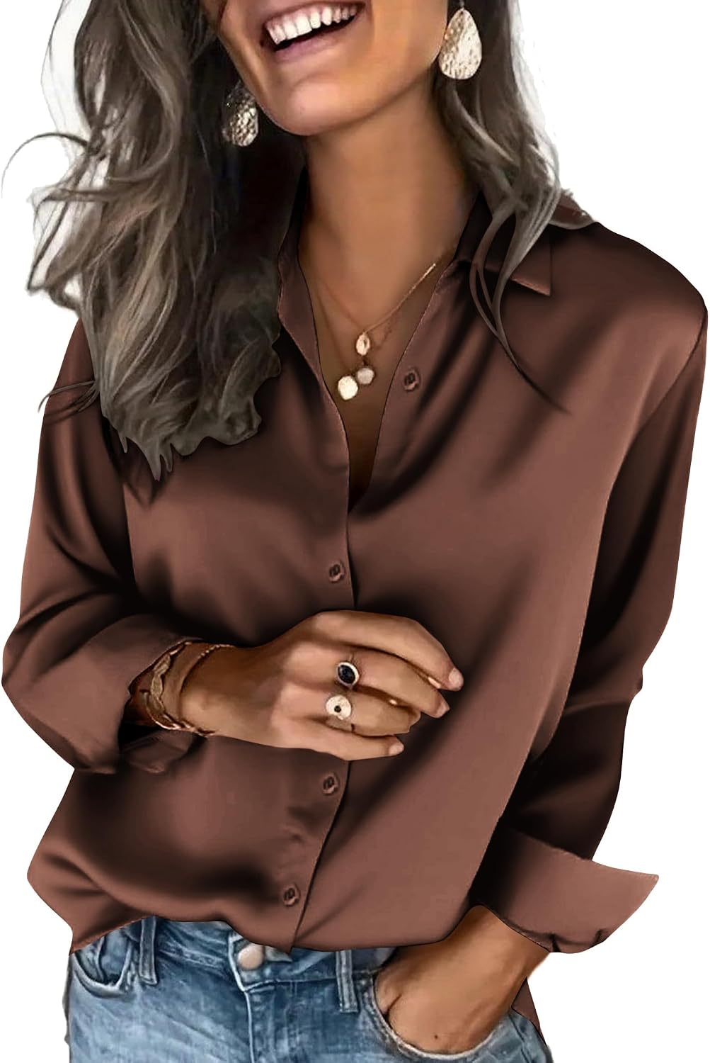 Thumbnail 5 de Zeagoo Satin Blouse for Women