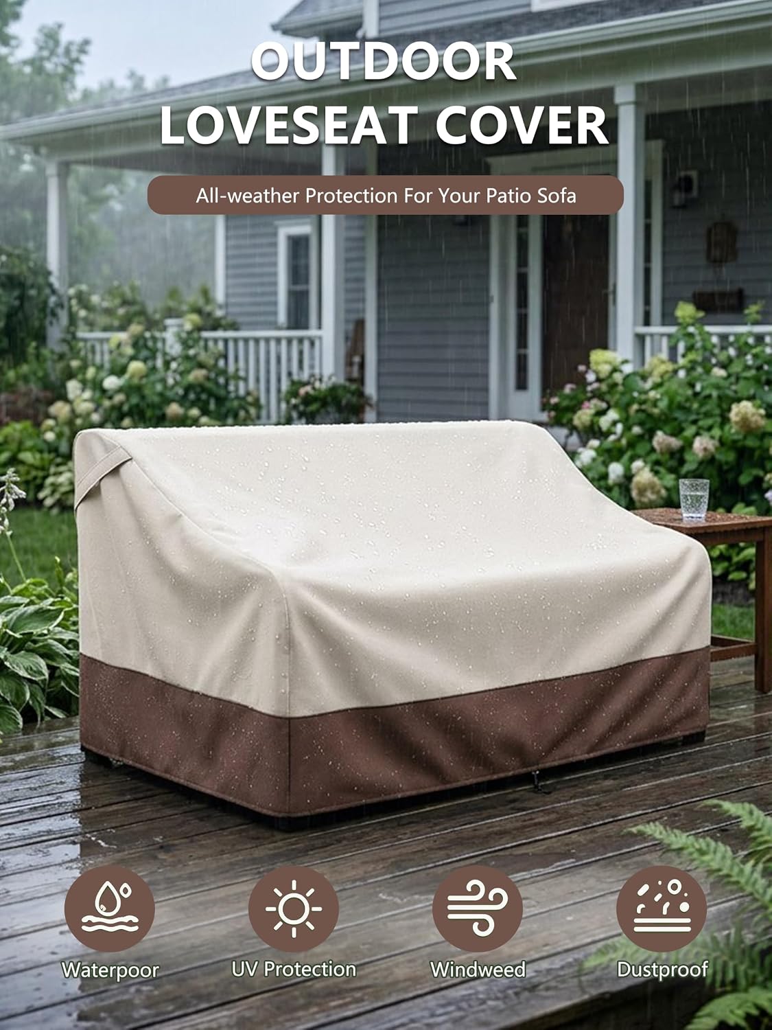 Detalle de Okcool Patio Sofa Cover, 3-Seater