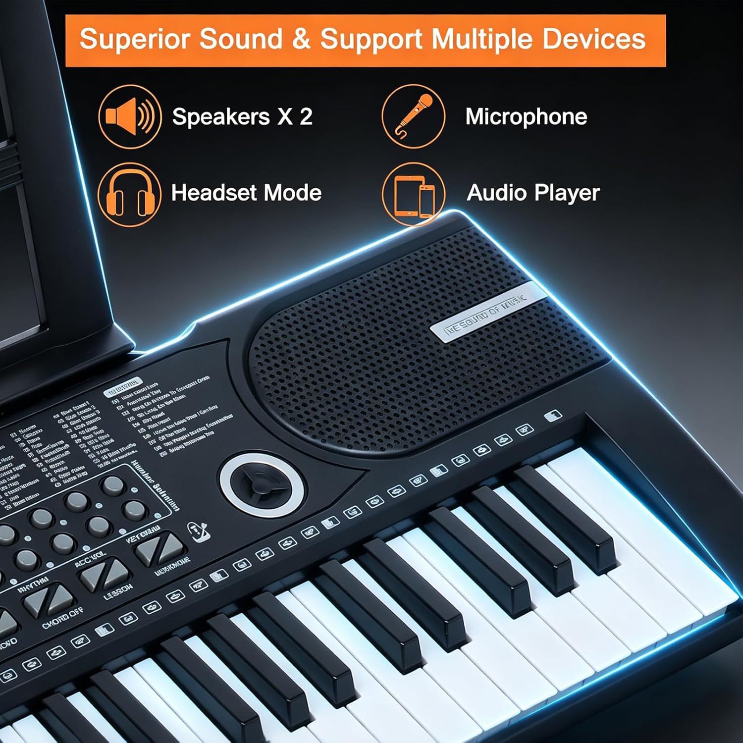 Detalle de Electronic Keyboard Piano, 61 Keys