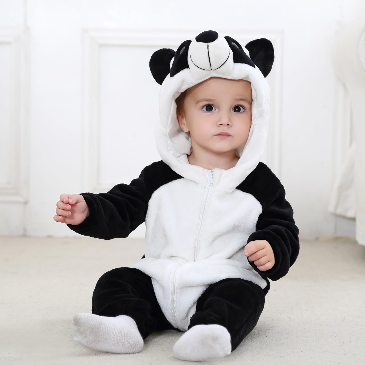 Detalle 2 de Baby hooded romper flannel 3-36 months