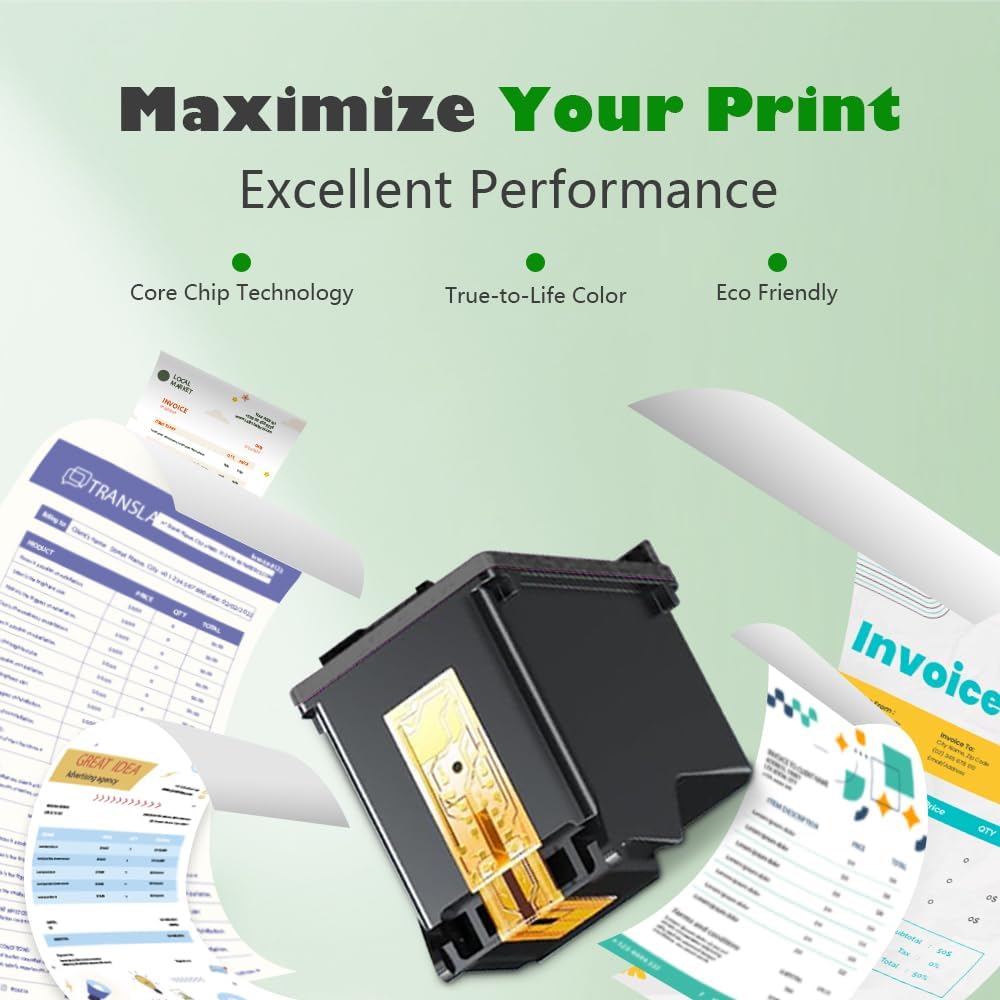 Thumbnail 4 de JYZBRW 67XL Black Ink Cartridge 2-Pack, Remanufactured for HP Printers