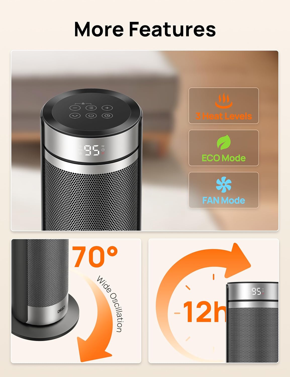 Thumbnail 6 de DREO Space Heater 23-inch Tower Heater 🌡