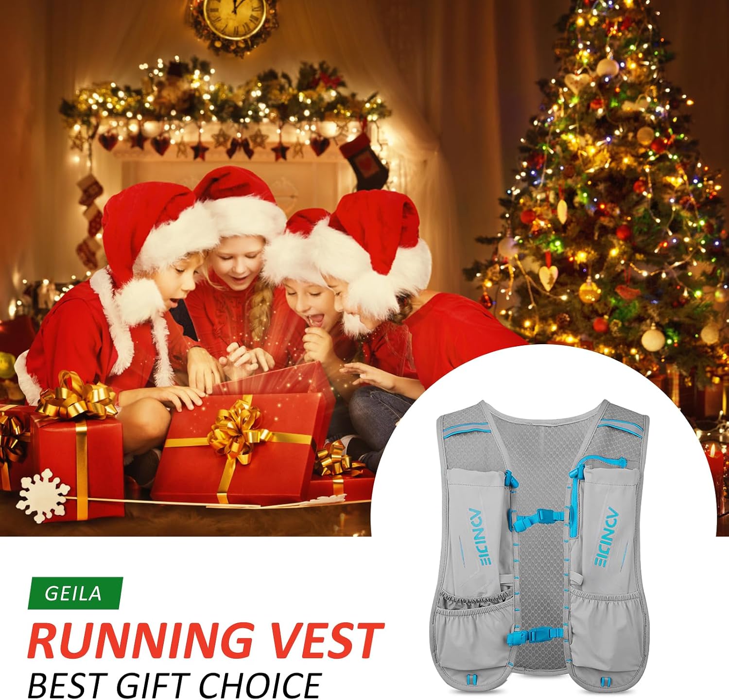 Detalle de Geila Hydration Backpack: Lightweight Running Hydration Vest for Marathon and Trail