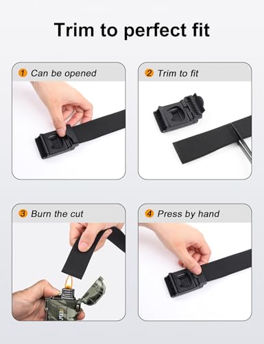 Thumbnail 7 de JUKMO Men's Stretch Tactical Belt: 1.5" Elastic Nylon Web with Flip Buckle