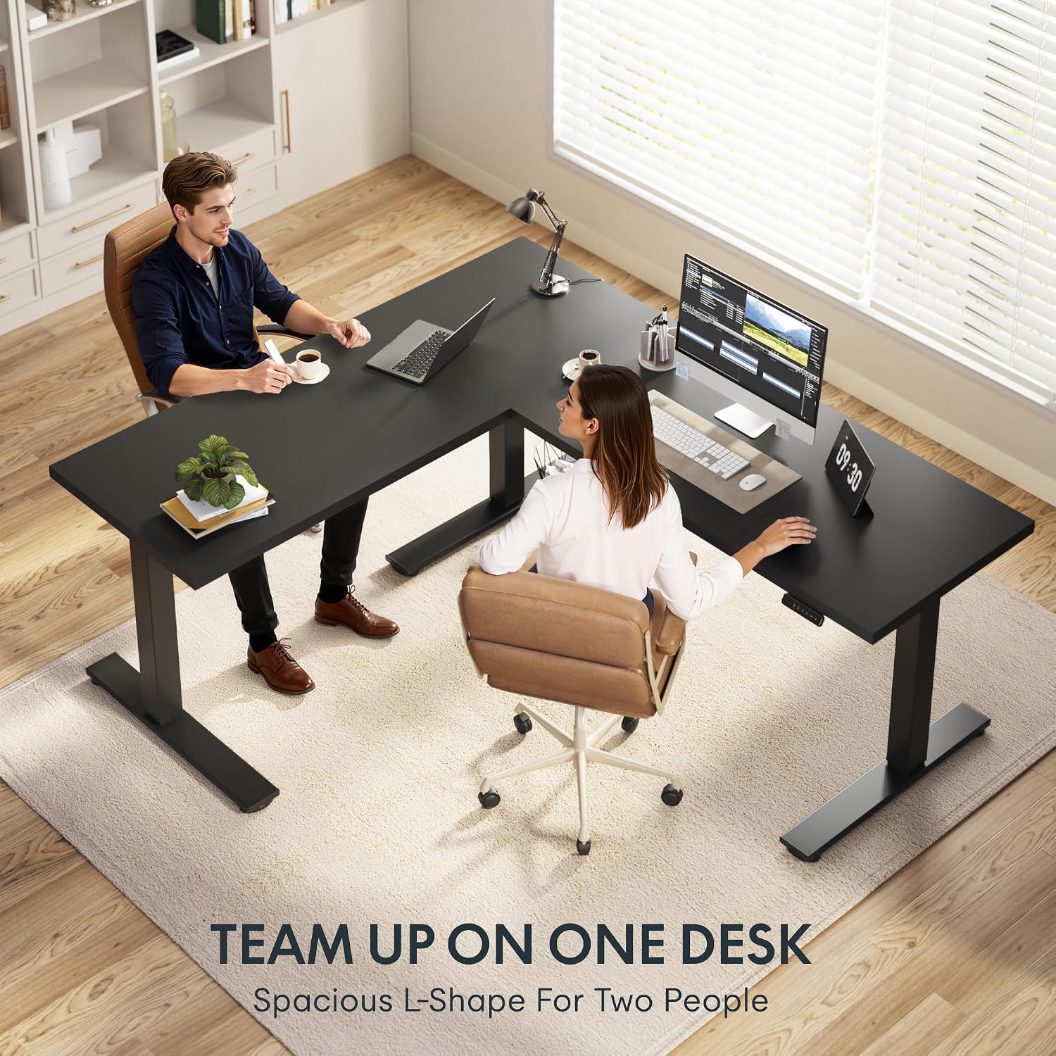 Detalle 1 de FLEXISPOT L-Shaped Standing Desk 63 x 48