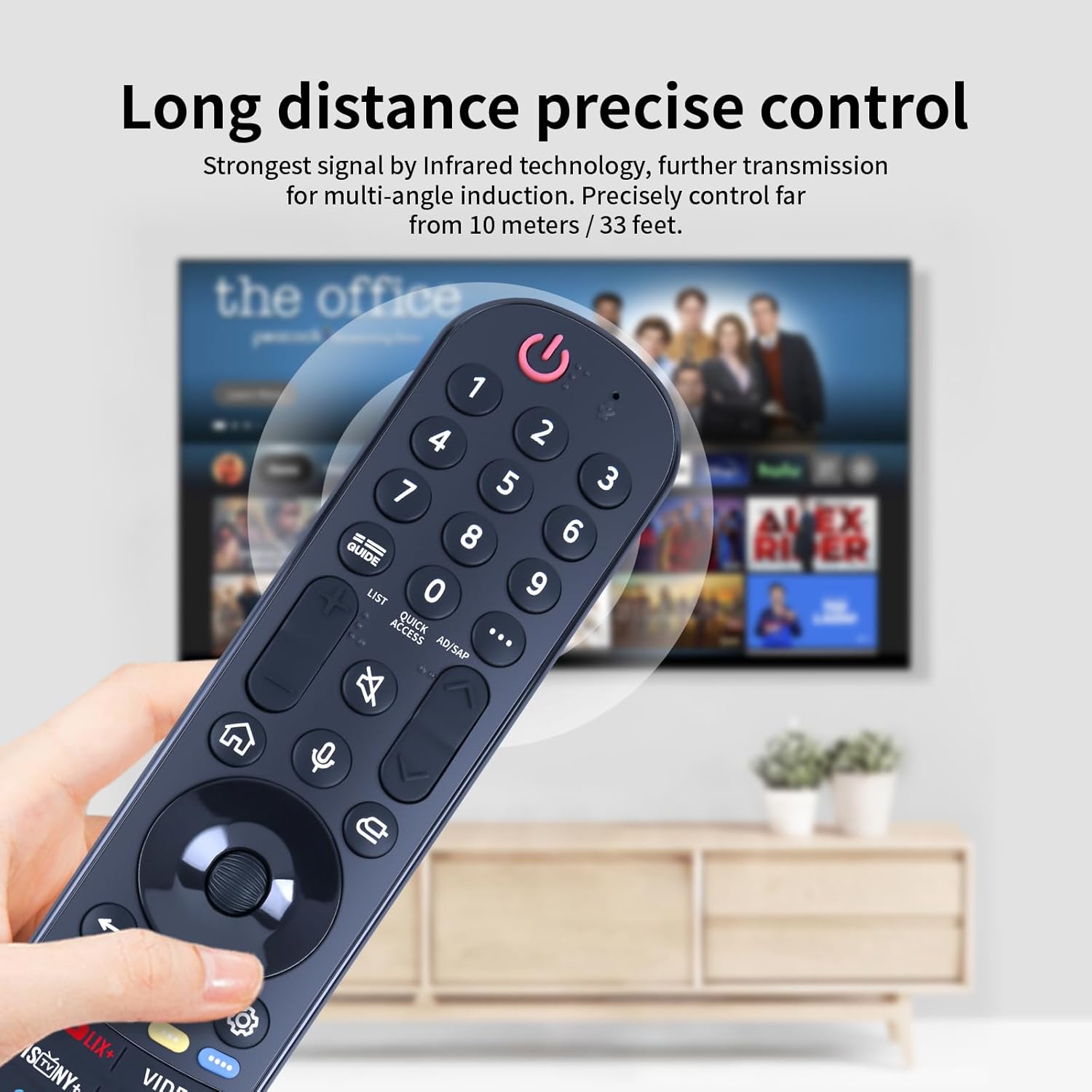 Detalle de TCNOUMT AKB76039901 MR22GA IR Remote for LG Smart TV – 6 Channel Shortcuts (No Voice, Magic or Pointer)
