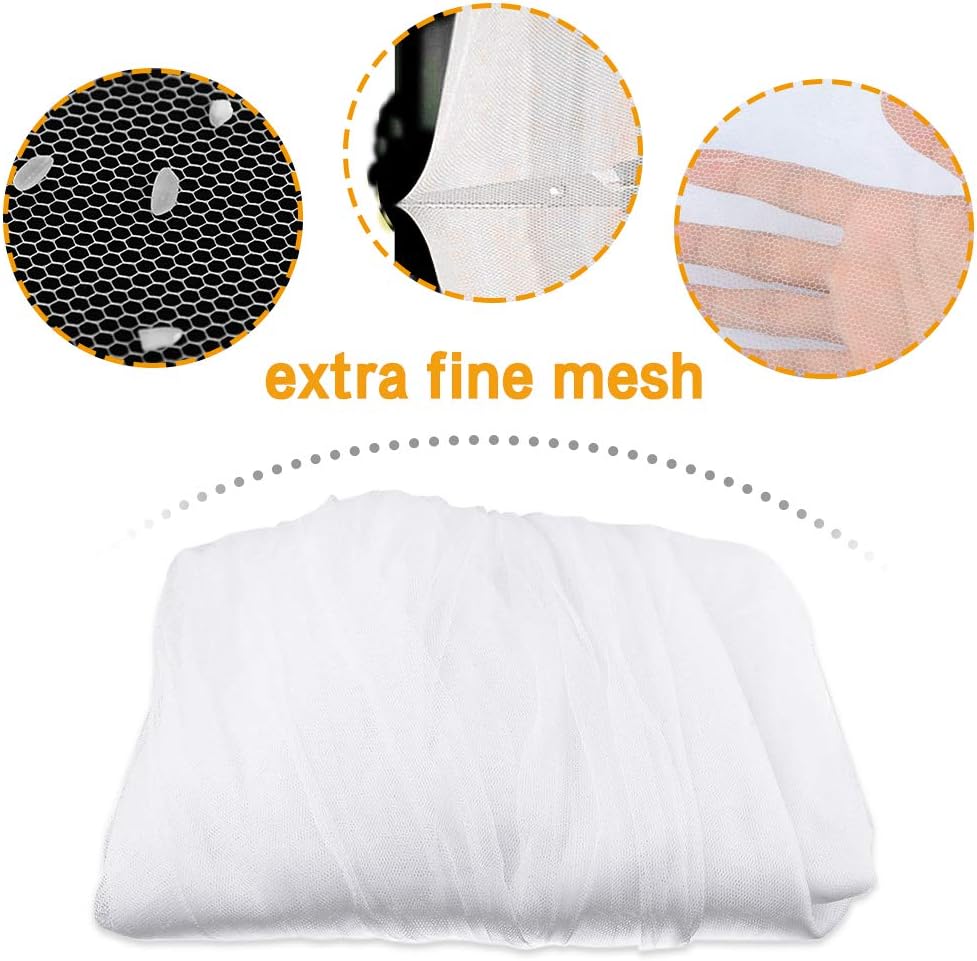 Thumbnail 3 de Opamoo Moskitonetz für Doppelbett & Einzelbett – feinmaschiges Fliegennetz (200 x 220 x 210 cm), weiß