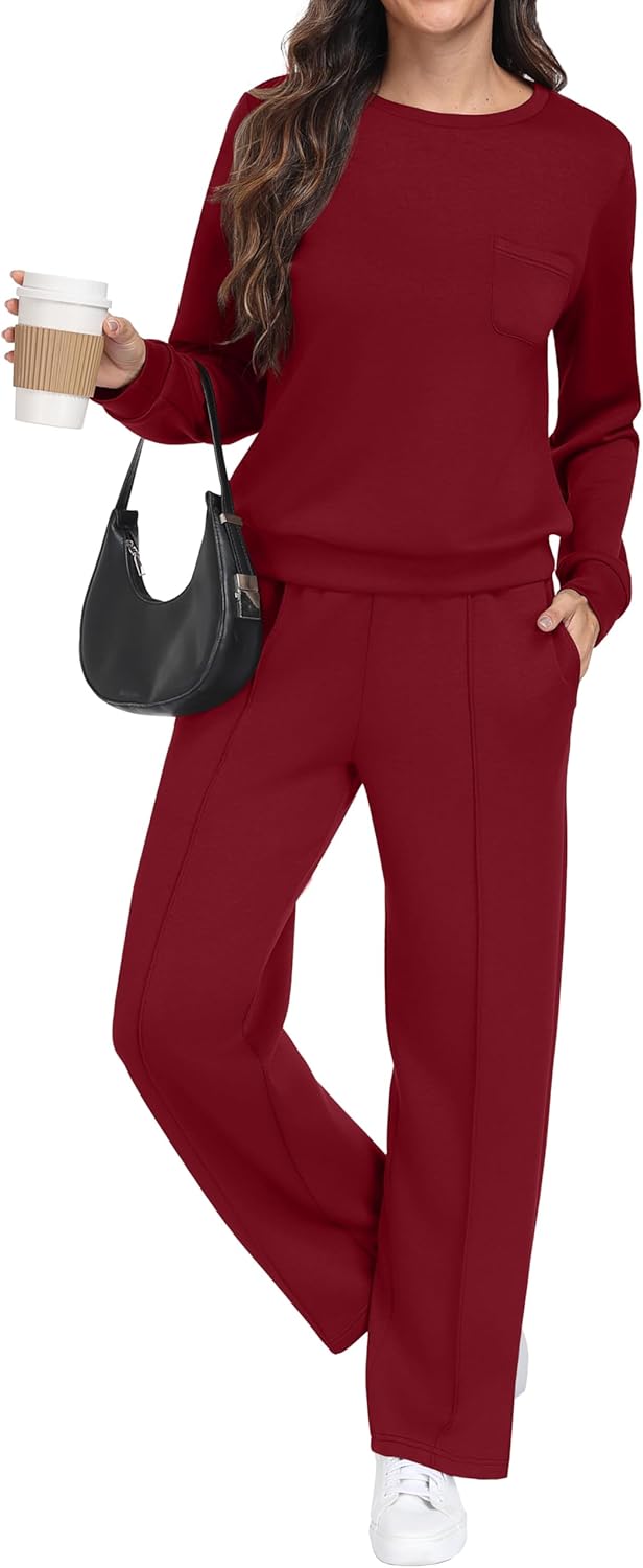 Thumbnail 6 de GRECERELLE Women's Tracksuit Full Set – Autumn Long Sleeve Lounge 2-Piece with Pockets
