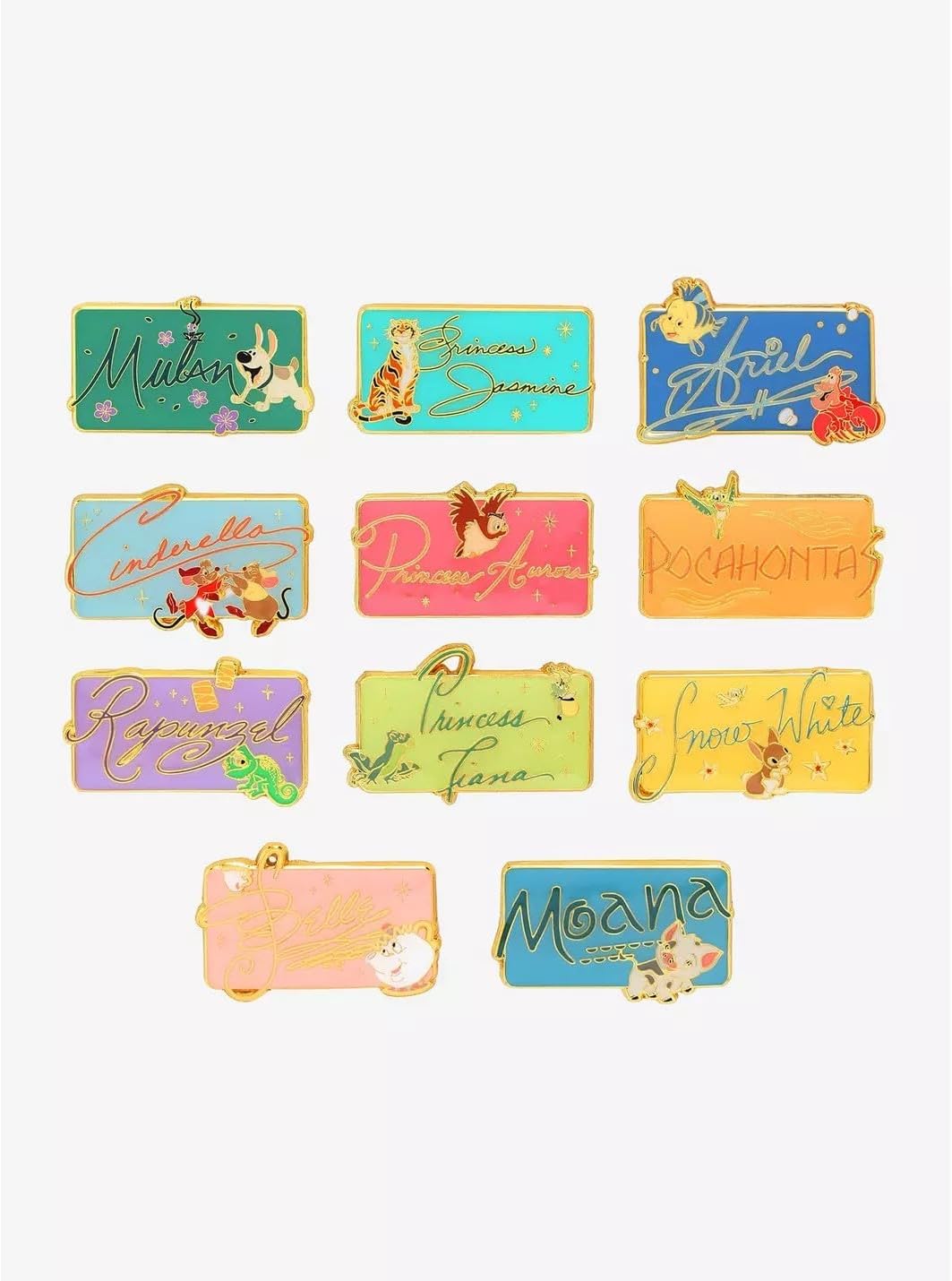 Loungefly Disney Princess Ariel Signature Licence Plate – smaltata da collezione (blind box, 1 di 6)