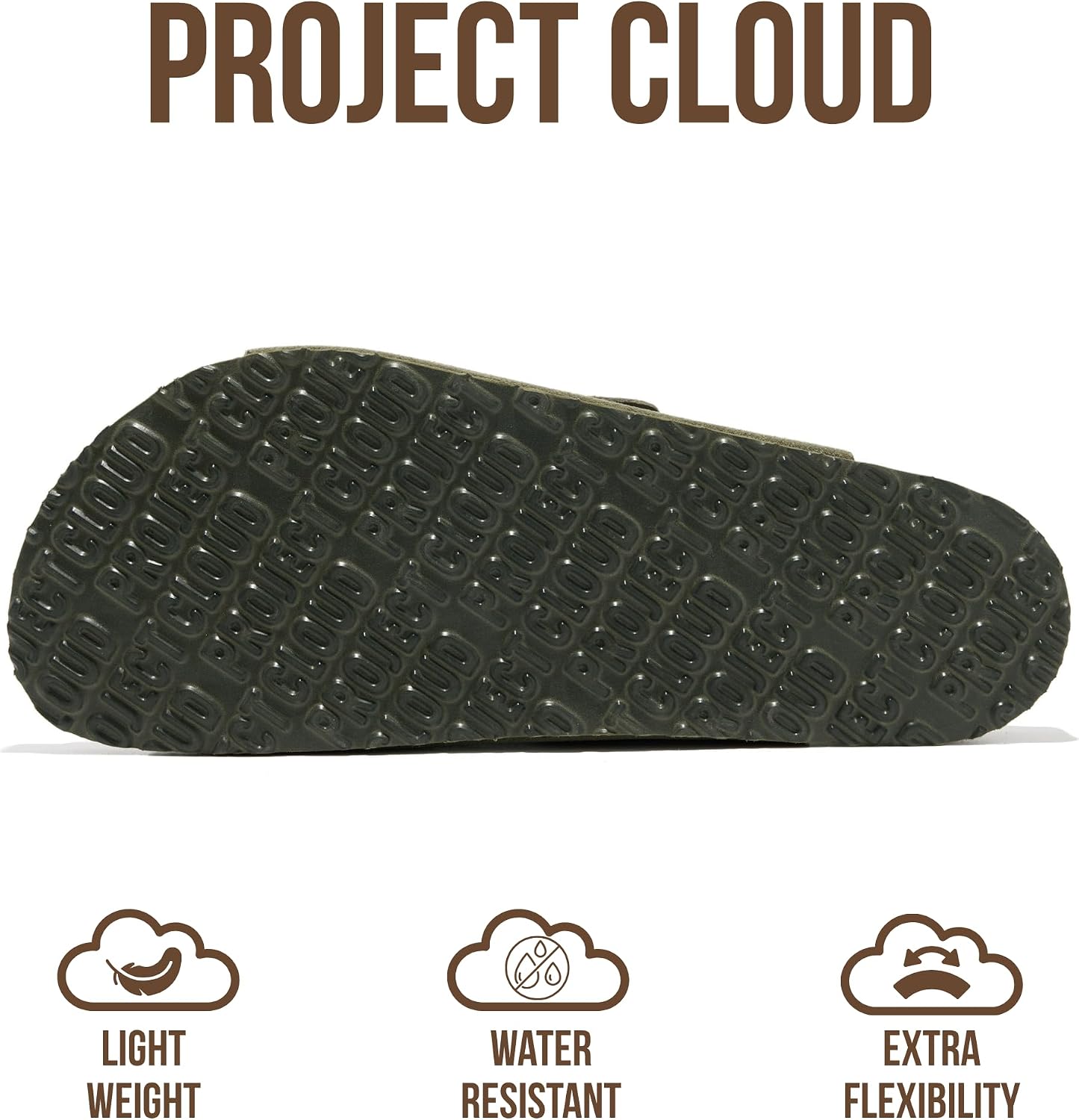 Detalle de Project Cloud Heritage Leather Men's Sandals with Memory Foam Insole