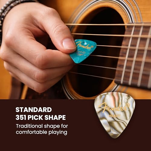 Detalle de Fender Premium Picks Sampler 12 Pack: Thin, Medium & Heavy Gauges (Austin Bazaar Exclusive)