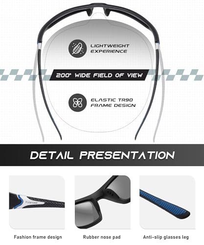 Detalle de Perfectmiaoxuan Polarized Sunglasses – TR90 frame with HD Polarised Lenses