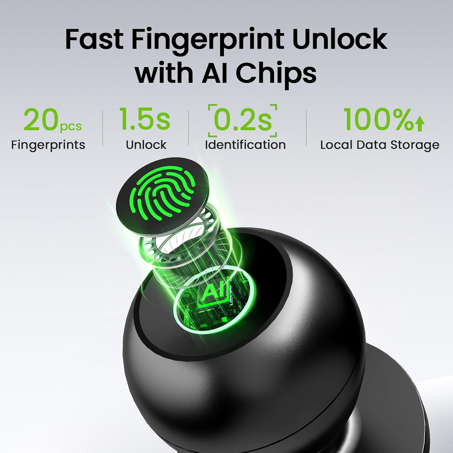 Detalle de GHome Smart Fingerprint Door Lock