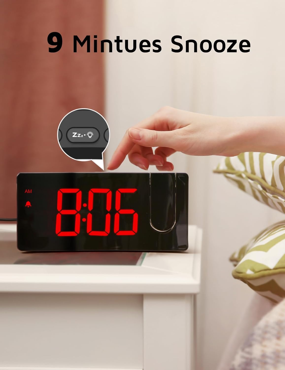Thumbnail 5 de GOLOZA Projection Alarm Clock Bedside