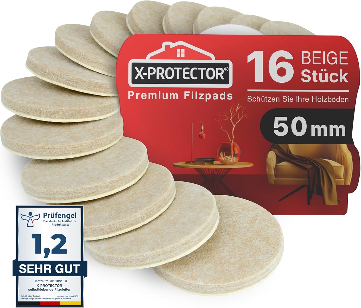 Thumbnail 6 de X-Protector Filzgleiter selbstklebend in Schwarz – 235 Stück Großpackung für Möbelgleiter