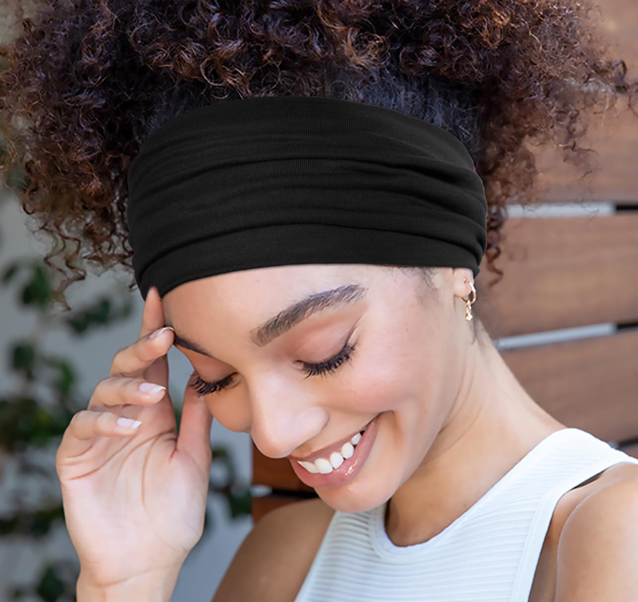 Detalle 2 de Huachi Wide Headbands Boho Non-Slip Headband