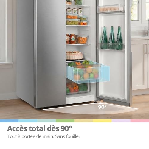 Thumbnail 2 de Comfee' 553L Frigo Américain – Frigo Congélateur Combiné No Frost, Blanc, Classe Énergétique E