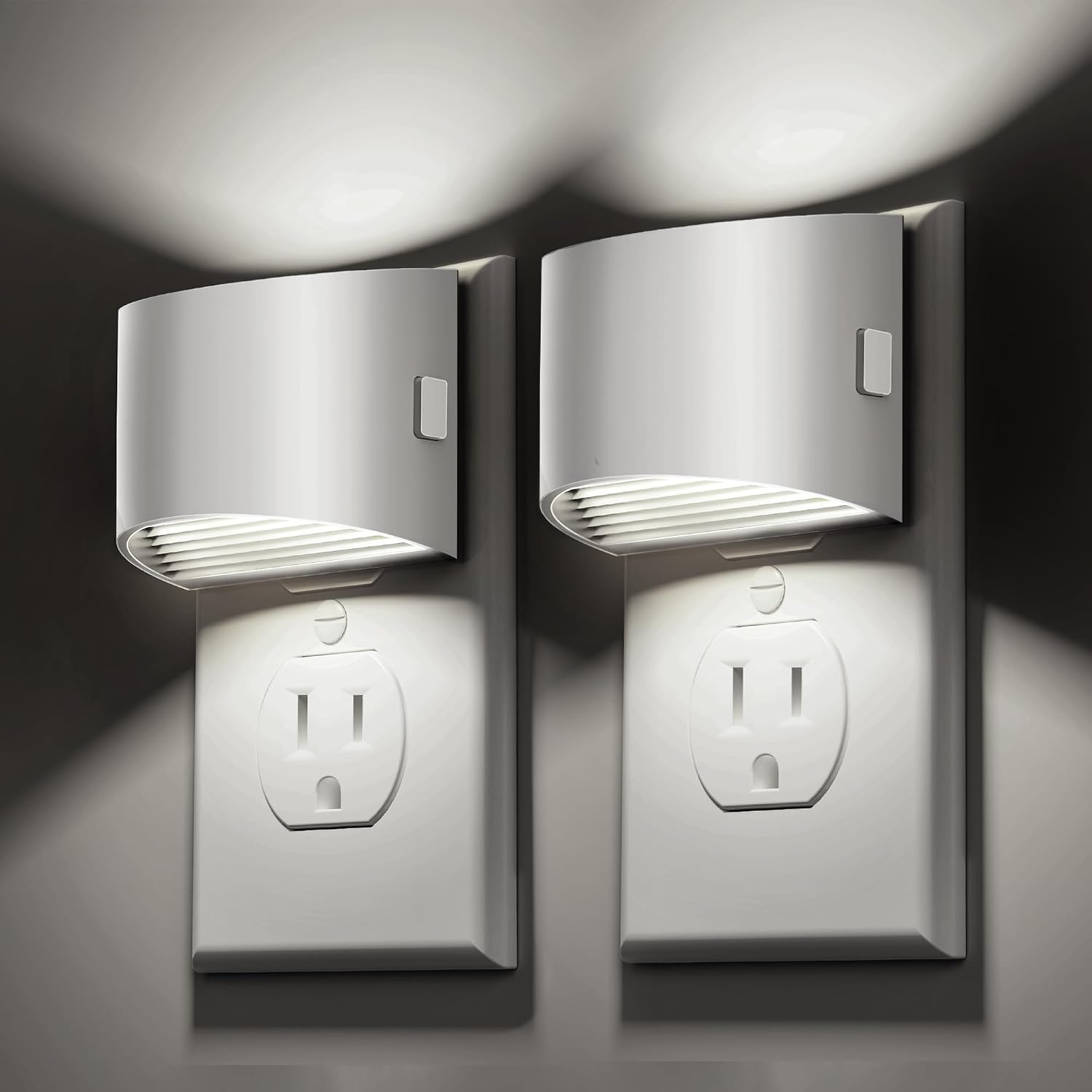 Detalle de L LOHAS LED Plug-In Night Lights, 2-Pack with 3-Level Dimming
