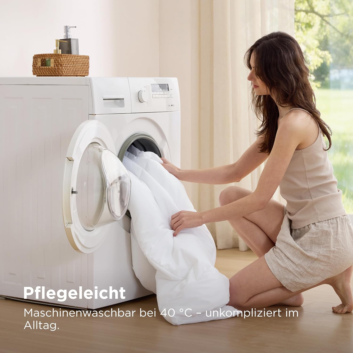 Detalle de BEDSURE Sommerdecke 135x200 – Leichte Microfaser-Decke für warme Nächte, OEKO-TEX geprüft