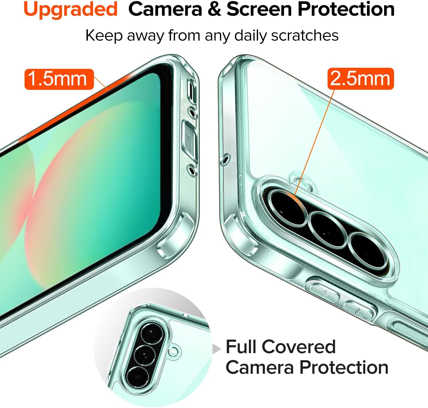 Thumbnail 4 de ivoler Samsung Galaxy A26 5G clear case with 2 glass protectors