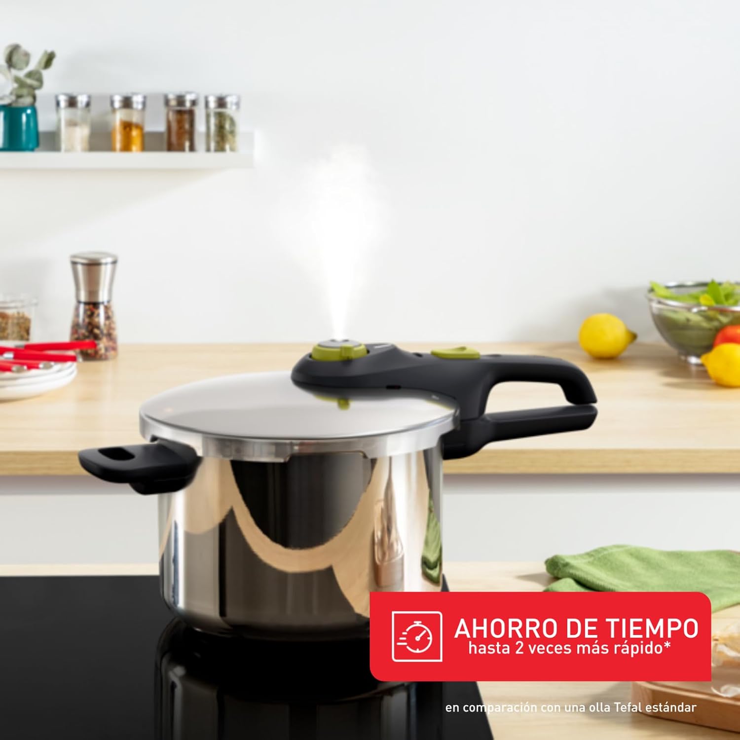Detalle 2 de Tefal Secure 5 Neo 6L 🍲 Olla a presión eficiente y segura