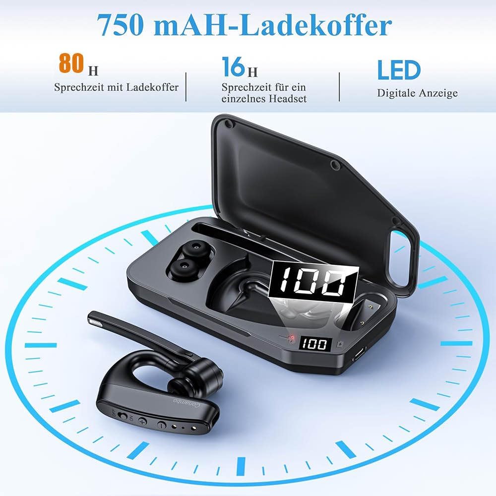 Thumbnail 1 de Conambo Bluetooth Headset V5.2 – kabellose Ohrhörer, 750 mAh Ladeetui