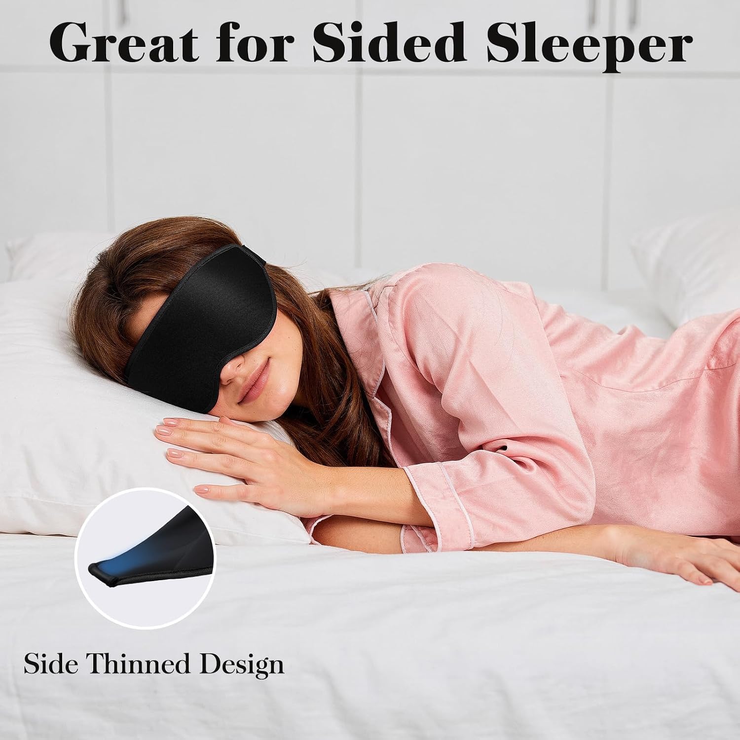 Detalle de Fygrip 3D Eye Mask Sleep Mask (Black) — 100% pressure-free, light block-out sleep & travel eye cover