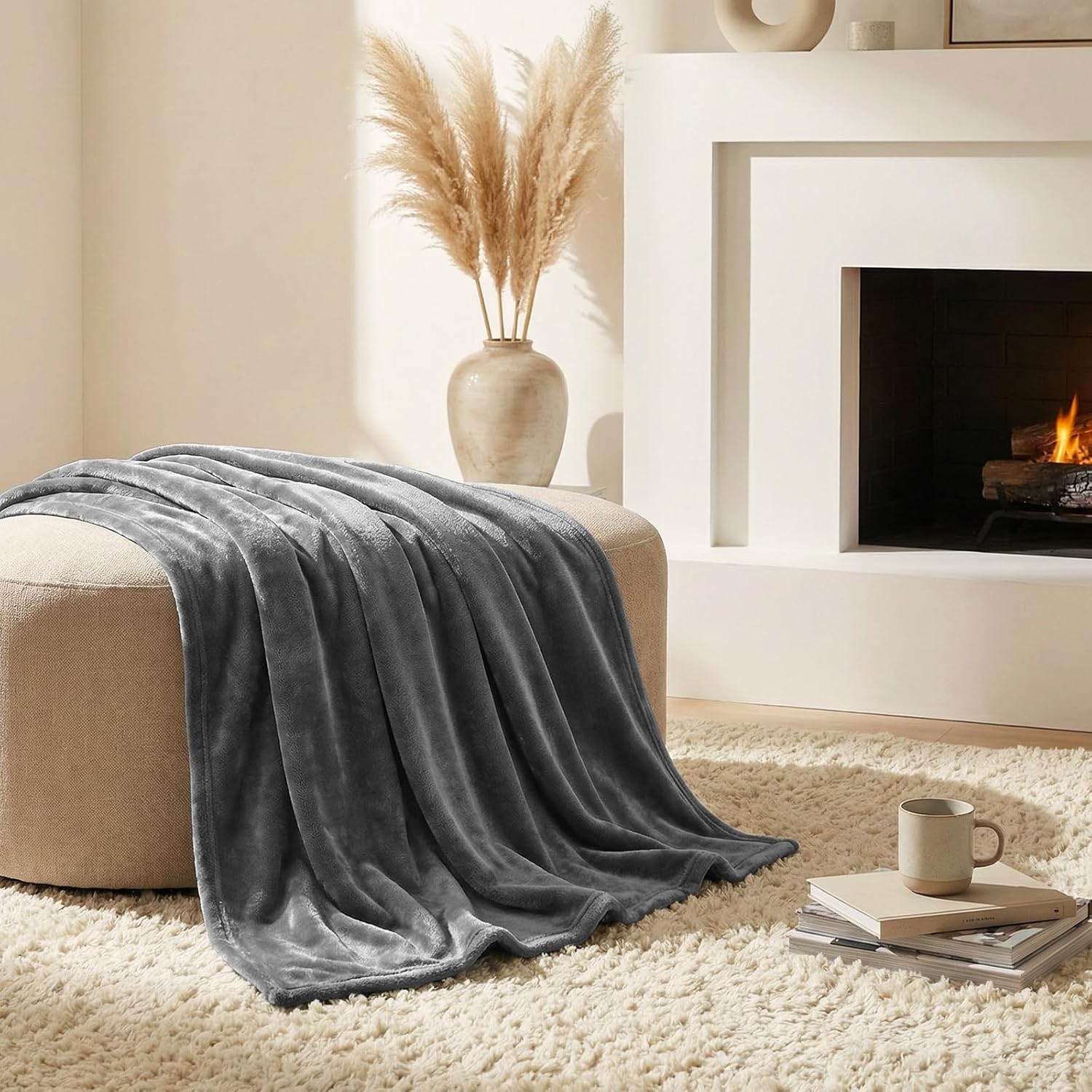 Detalle 2 de CozyLux Kuscheldecke Flauschig Decke 150x200 cm – XL graue Flauschkuscheldecke