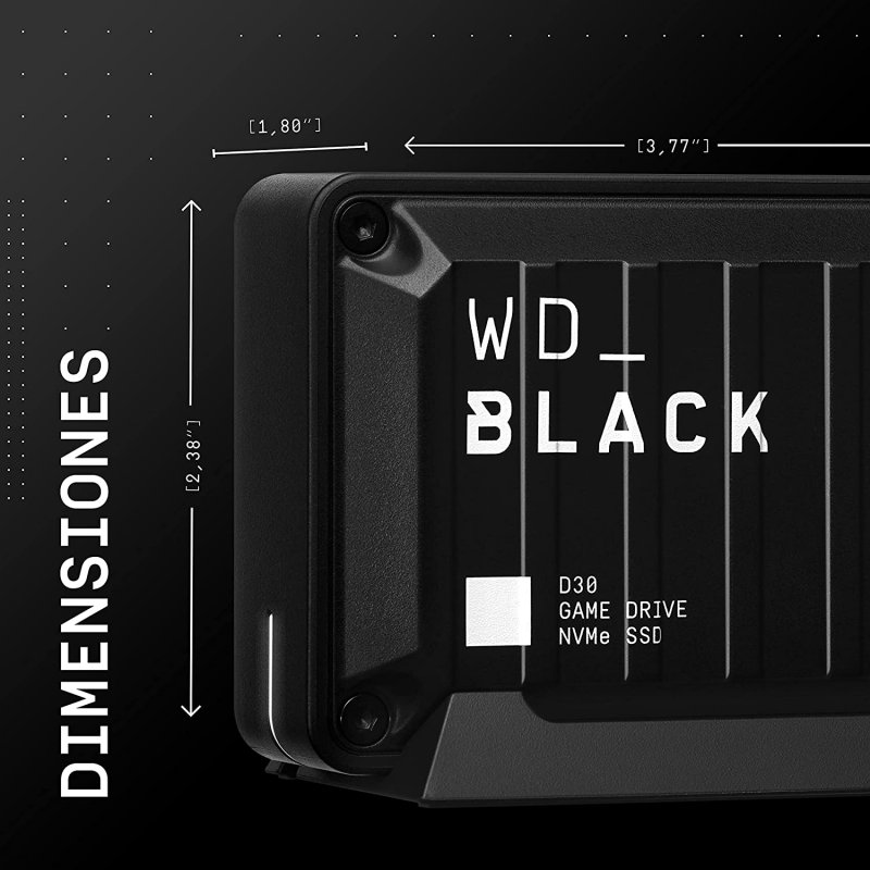 Thumbnail 1 de WD Black D30 Game Drive SSD 2TB USB-C para Xbox Series y PlayStation 5