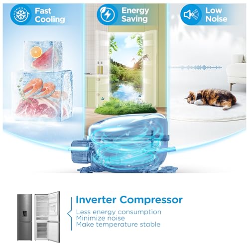 Detalle de Midea 308L Fridge Freezer with Water Dispenser (MDRB424FGD46W)