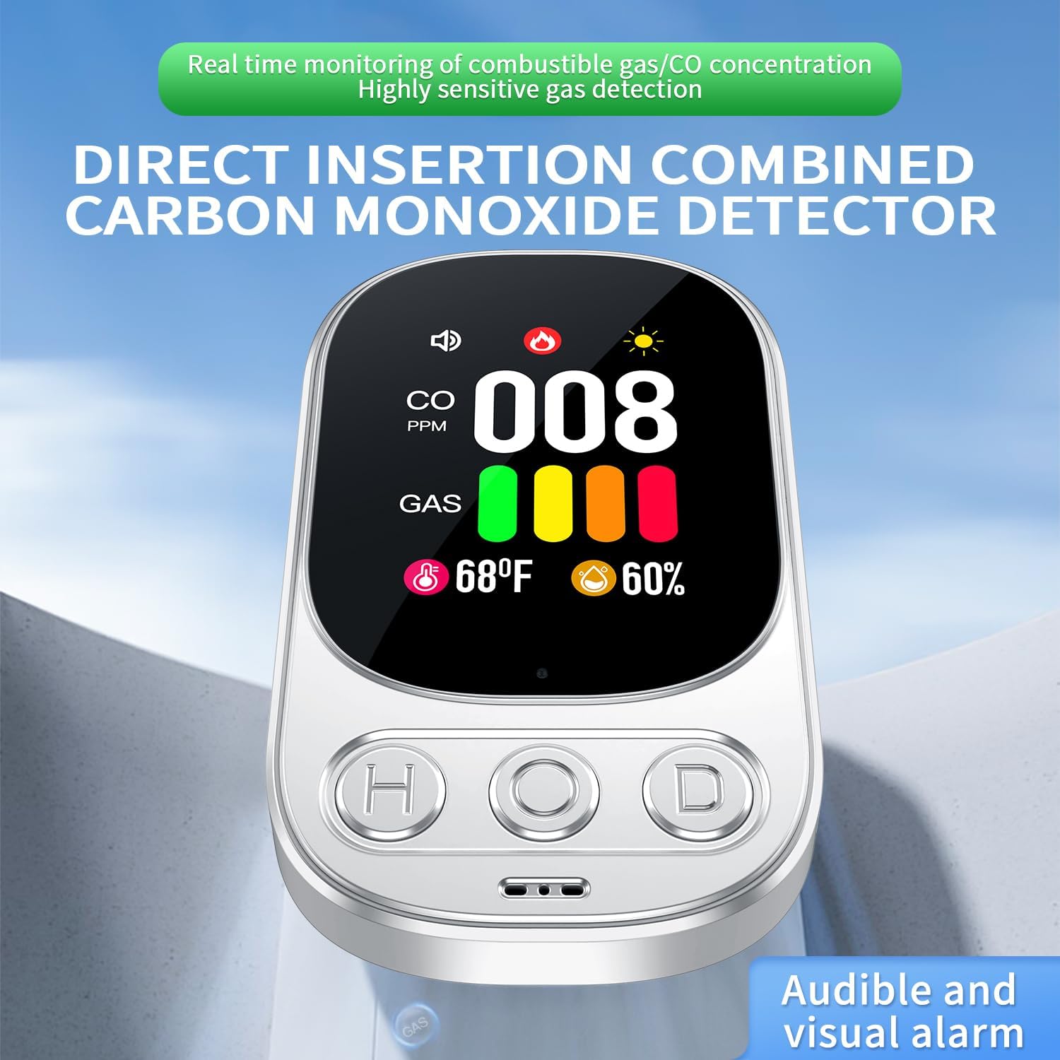 Thumbnail 2 de Rilevatore gas e CO HD08-G 2,1 pollici