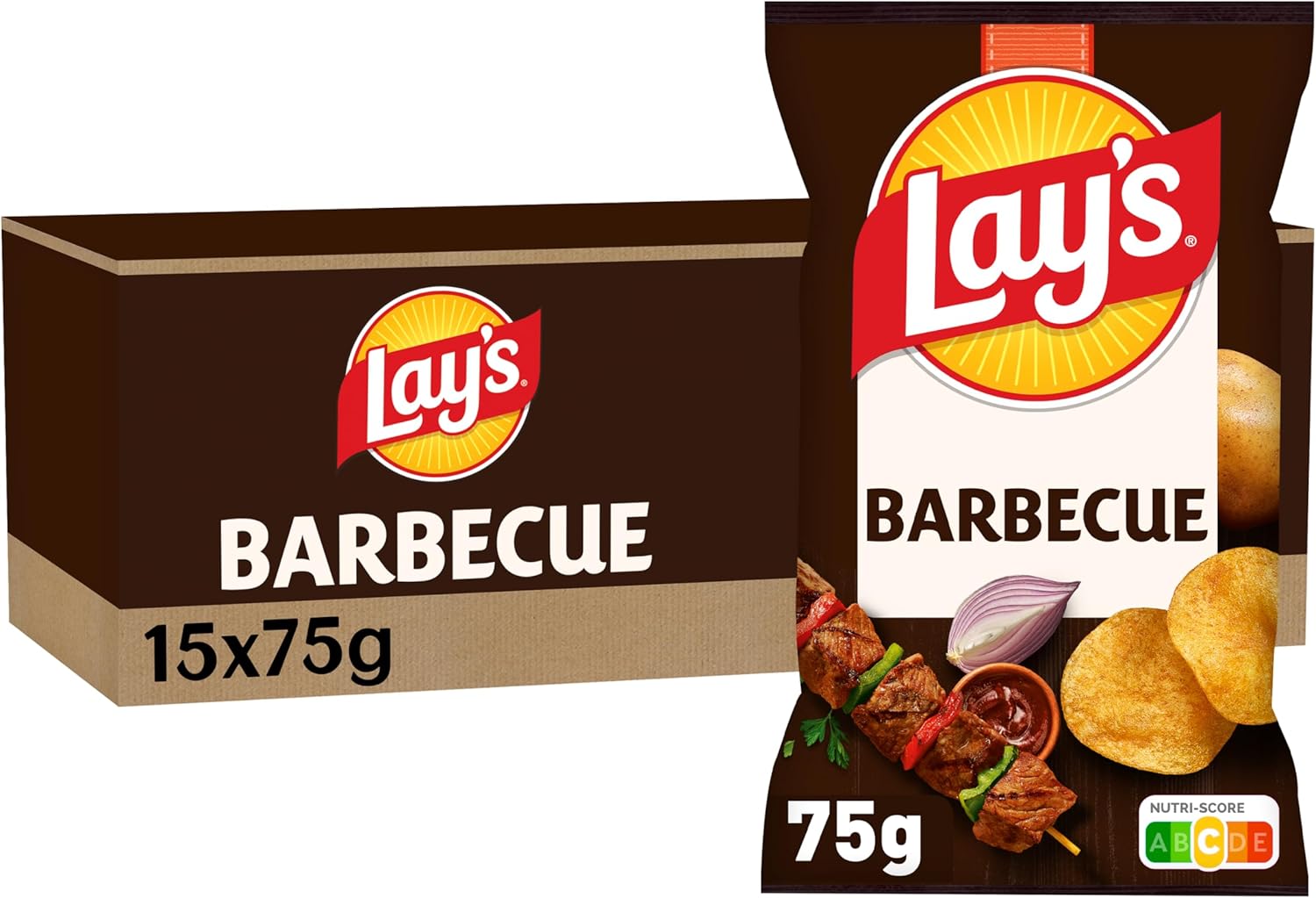 Detalle 1 de LAY'S Chips Saveur Poulet Rôti – Lot de 15x75g