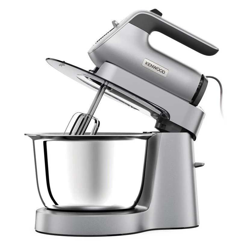 Detalle de Batidora de mano Kenwood HMP 54 SI, 650 W, con bol de acero inoxidable y función turbo
