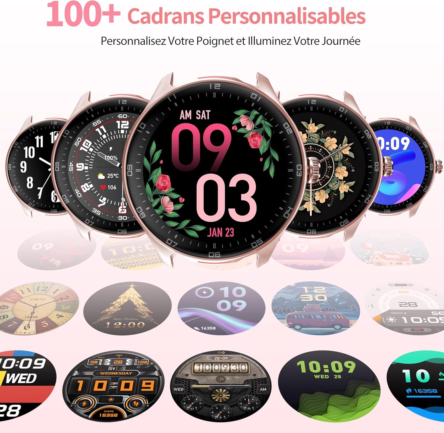 Thumbnail 5 de OUKITEL Montre connectée Femme 1,39"