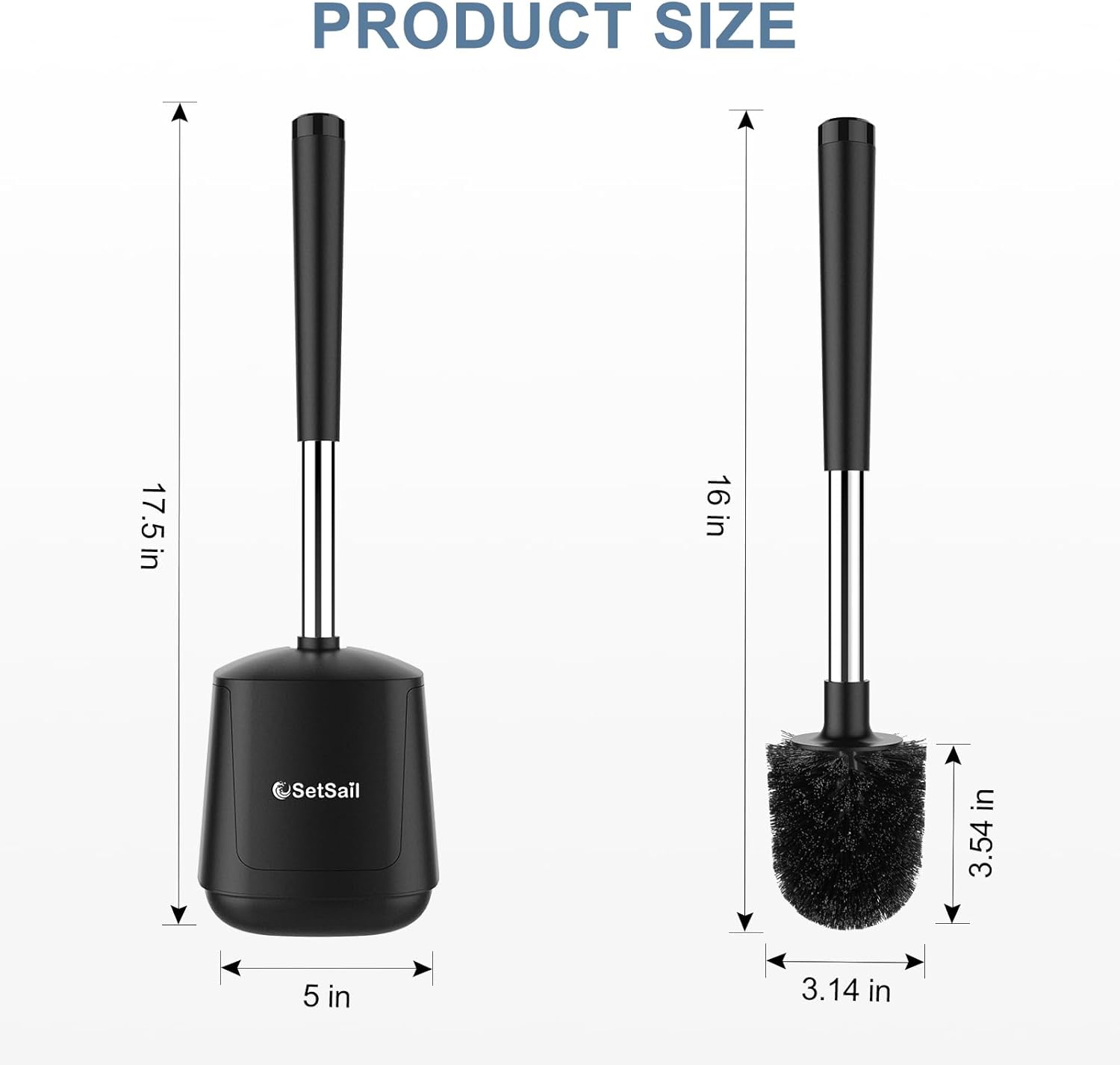 Detalle 2 de SetSail Toilet Brush 4-Pack with Auto-Close Lid