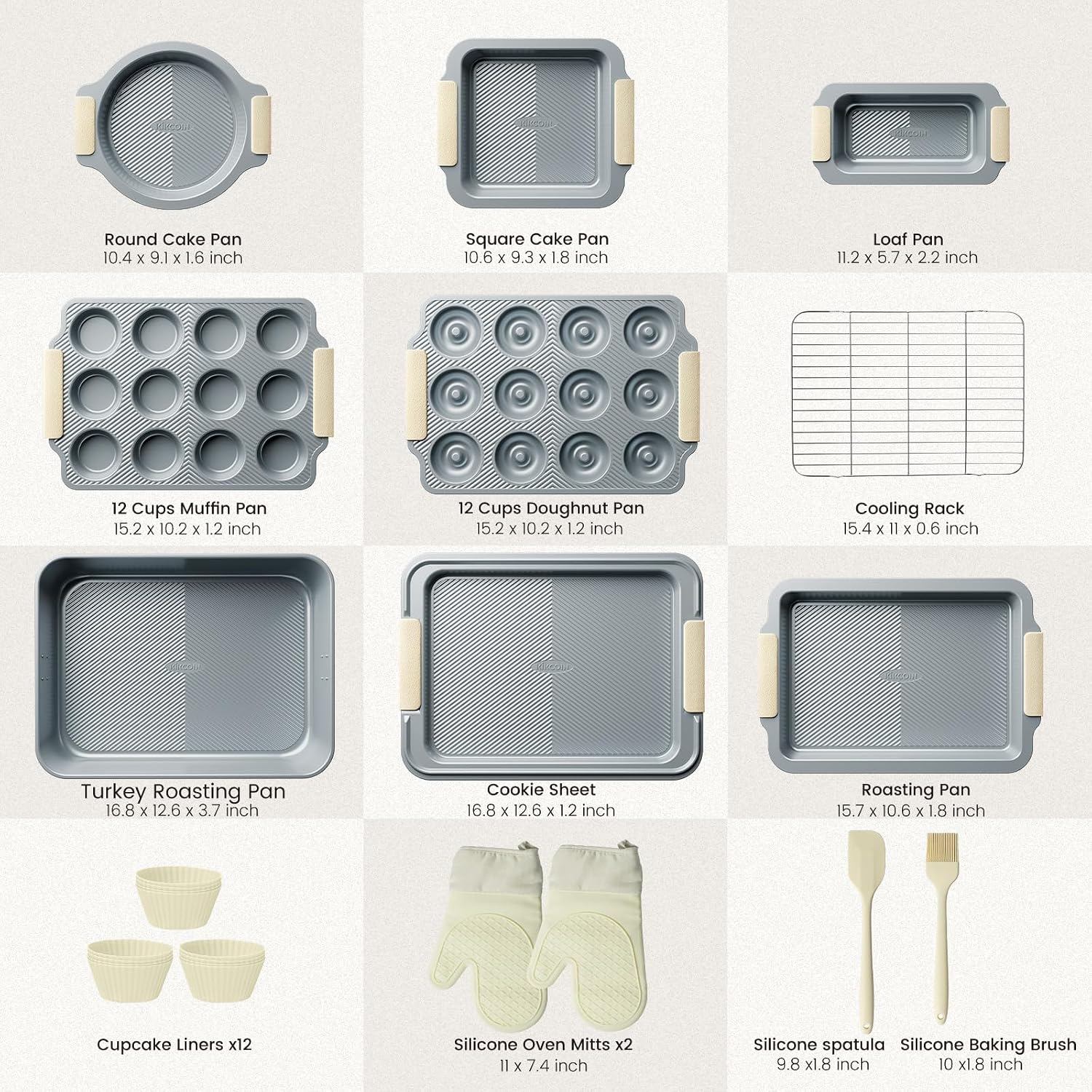 Detalle 2 de Kikcoin 25-Pan Stackable Bakeware Set