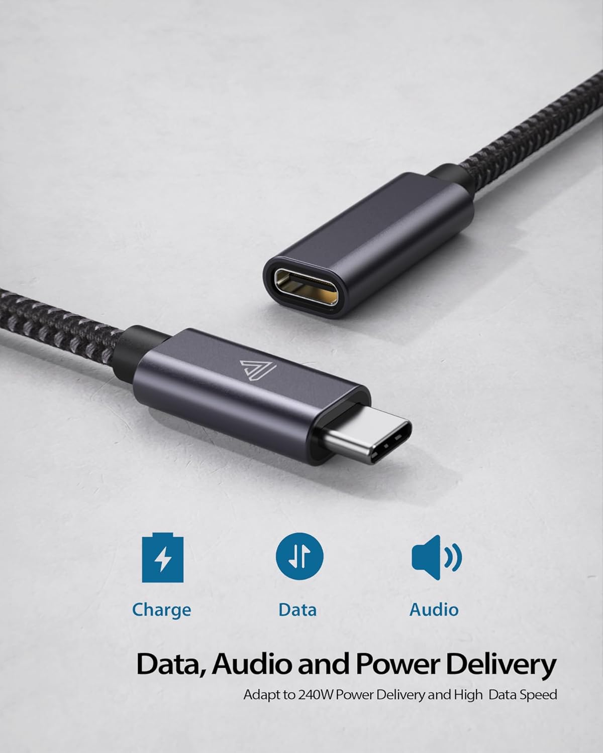 Detalle de Faracent USB C Extension Cable 3.3ft โ 240W ๐