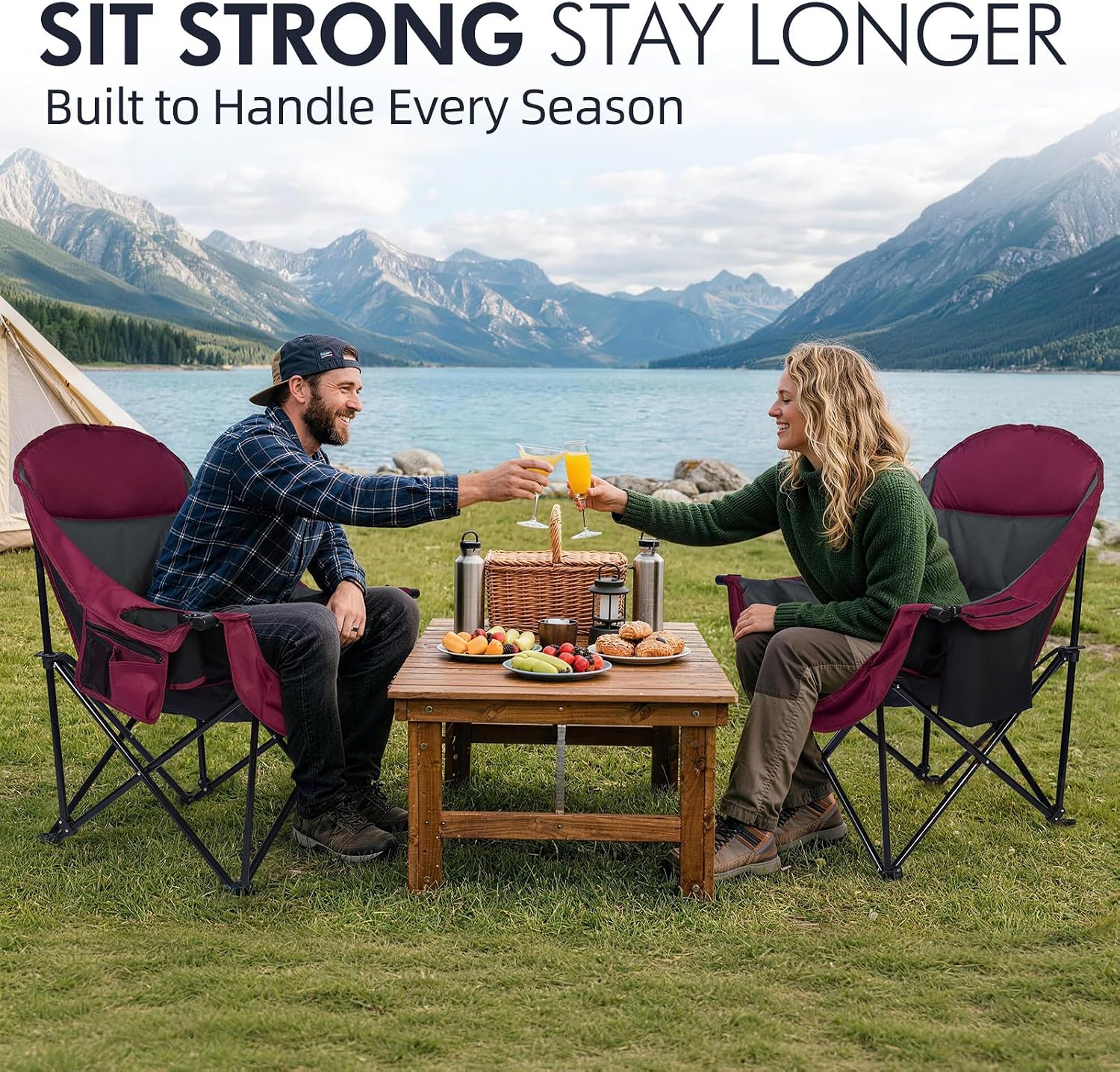 Detalle 2 de Oversized Camping Chair, 2-Pack